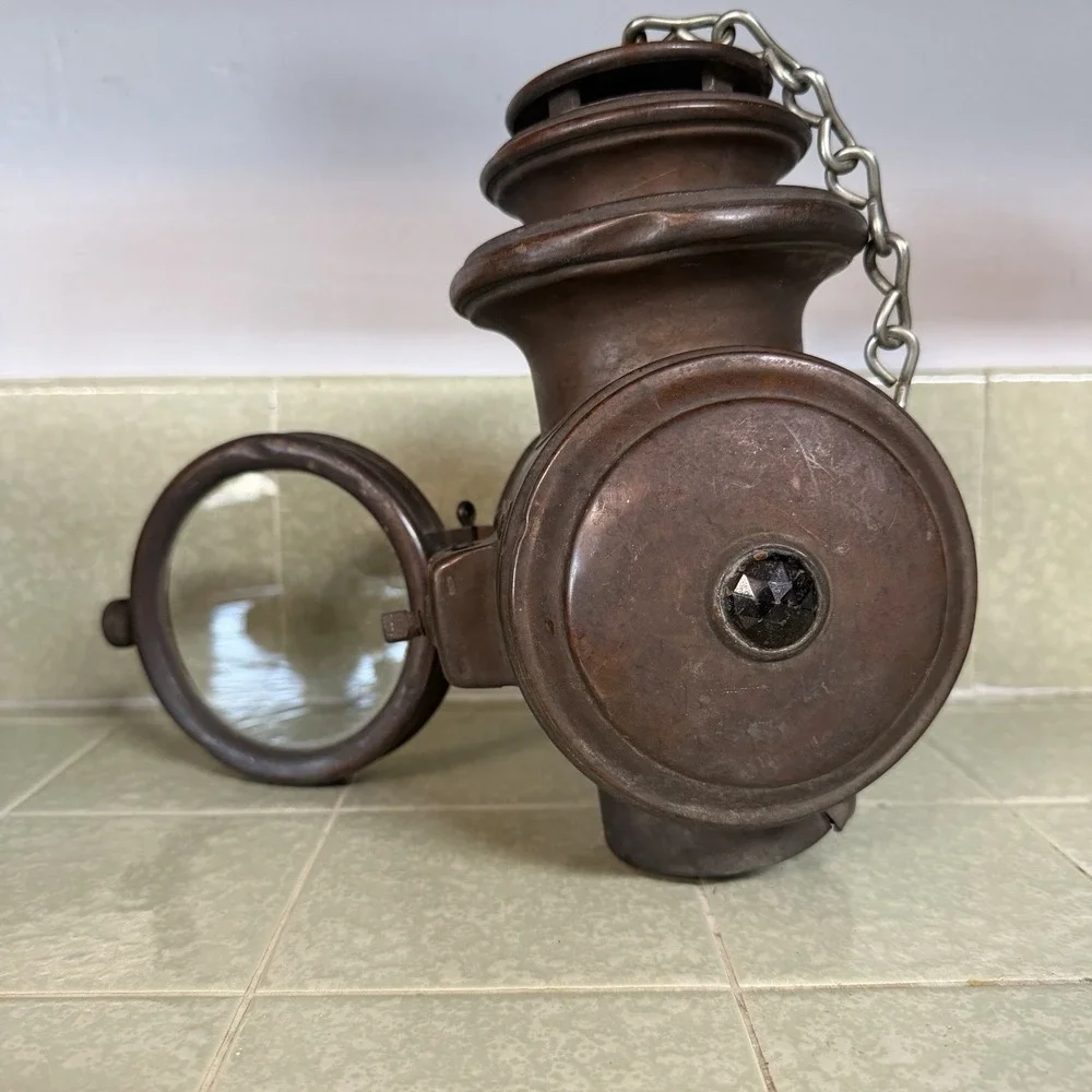 Antique Dietz Union Kerosene Driving Lamp Lantern Circa 1906 Side Mounts CLAMP